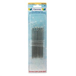 Иглы для прошивки документов (игла цыганская), комплект 10 шт., размер 10 см, блистер, N-215 - фото 16567159