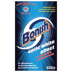 Средство для удаления пятен 600 г, BONISH (Бониш) "Optic white effect", без хлора - фото 16567185