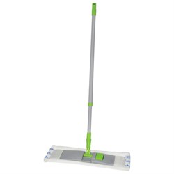 Швабра с флаундером 40 см, телескопический черенок 70-120 см, еврорезьба, МОП микрофибра/абразив (тип К), ЛЮБАША, 605029 - фото 16567233