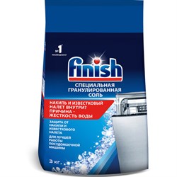 Соль для смягчения воды и удаления накипи в посудомоечных машинах 3 кг FINISH, 3072341 - фото 16567283