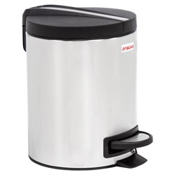 Ведро мусорное с педалью 5 литров "Modern", МАТОВОЕ, нержавеющая сталь, со съемным внутренним ведром, LAIMA, 606301 - фото 16567310