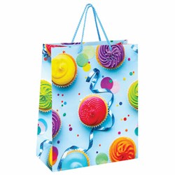 Пакет подарочный (1 штука) 26x13x32 см, ЗОЛОТАЯ СКАЗКА "Кексики", ламинированный, 606593 - фото 16567345