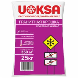 Реагент противогололёдный 25 кг UOKSA "Гранитная крошка", фракция 2-5 мм - фото 16567378