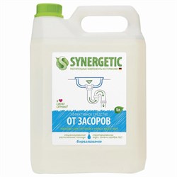 Средство для прочистки канализационных труб с дезинфецирующим эффектом 5 л SYNERGETIC, биоразлагаемое, для всех видов труб и септиков, 108500 - фото 16567386