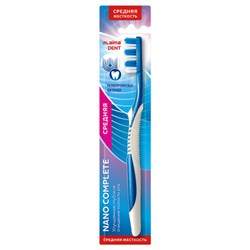 Зубная щетка средней жесткости, LAIMA DENT "Nano Complete", 609316 - фото 16567660