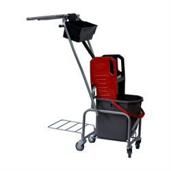 Тележка уборочная Eco-Force, 1 ведро 25л, отжим, лоток для химии, держатель для мешка, металлический каркас, бесшумные колеса, 21EF/6 - фото 16567766