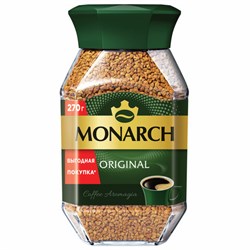 Кофе растворимый MONARCH "Original" 270 г, стеклянная банка, сублимированный, 8052852 - фото 16567863