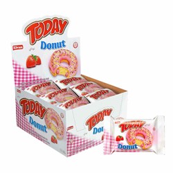 Кекс TODAY "Donut", со вкусом клубники, ТУРЦИЯ, 24 штуки по 40 г в шоу-боксе, 1367т - фото 16567908