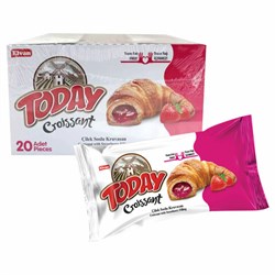Круассан TODAY с клубничной начинкой, ТУРЦИЯ, 20 шт. по 40 г, в шоу-боксе, 1379т - фото 16567909