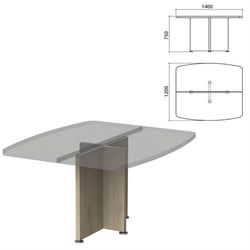 Каркас базы стола для переговоров "Приоритет" (1400х1200х750 мм), кронберг, К-912, К-912 кронберг - фото 16568354