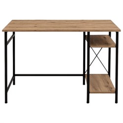 Стол BRABIX "SMART CD-018", 1100х600х765 мм, ЛОФТ, 2 полки, металл/ЛДСП бунратти, каркас черный, 641946 - фото 16568412