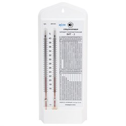 Гигрометр психрометрический ВИТ-2, с поверкой РФ, диапазон: от +15 до +40 °С - фото 16568818