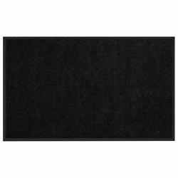 Коврик придверный 90х150 см, ЧЕРНЫЙ, влаго-грязезащитный, 430 г/м2, ребристый, ЛЮБАША СТАНДАРТ, 701038 - фото 16568958