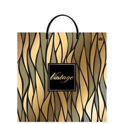 Пакет с пластиковой ручкой ПВД, 36х37 см, "Винтаж голд", 100 мкм, н00243047 - фото 16568980