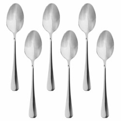 Ложки столовые STANDARD КОМПЛЕКТ 6 шт., полированная нержавеющая сталь, серебристые, ПАКЕТ, DASWERK (ДАСВЕРК), 881143, 609077 - фото 16569097