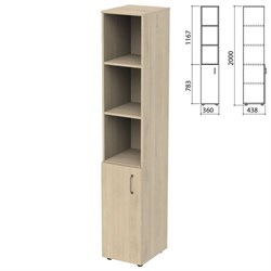 Шкаф полузакрытый "Приоритет" 360х438х2000 мм, 4 полки, кронберг (КОМПЛЕКТ) - фото 16569366