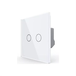 Двухклавишный сенсорный выключатель LIVOLO VL-C702-11 - фото 16576032