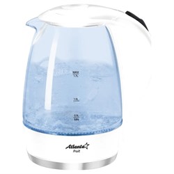 Стеклянный электрический чайник Atlanta ATH-2461 white - фото 16579116