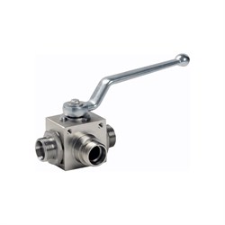 Гидравлический шаровый трехходовой кран TITAN LOCK TLHYD3V5/16M - фото 16585149