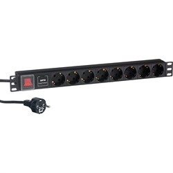 Блок розеток ExeGate ServerPro PDU-19H807 Al-8S-EU2CU-SW-SPD1 - фото 16586877