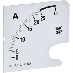 Сменная шкала к амперметру IEK э47 - фото 16588435