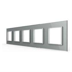 Рамка для розетки LIVOLO BB-C7-SR/SR/SR/SR/SR-15 - фото 16598208