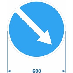 Дорожный знак PALITRA TECHNOLOGY 4.2.1 "Объезд препятствия справа" - фото 16609002