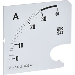 Сменная шкала к амперметру IEK э47 - фото 16618193