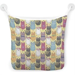 Настенная сетка-органайзер для ванной для игрушек JoyArty Стильные котики - фото 16621222