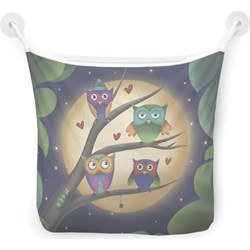 Настенная сетка-органайзер для ванной для игрушек JoyArty Совы ночью - фото 16621773