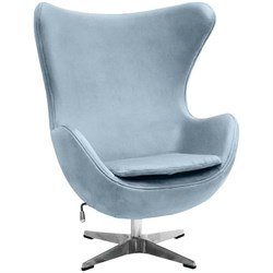 Кресло BRADEX EGG CHAIR серый, искусственная замша - фото 16621840