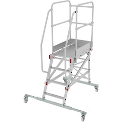Передвижная односторонняя лестница-подмости НОВАЯ ВЫСОТА NV 5510 - фото 16622495