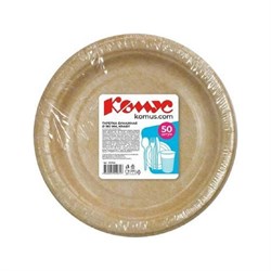 Одноразовая бумажная тарелка Комус Эконом - фото 16622837