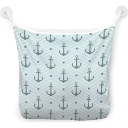 Настенная сетка-органайзер для ванной для игрушек JoyArty Зигзаги с якорями - фото 16622970