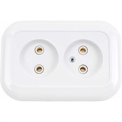 Двухместная розетка Кунцево-Электро ВАЛЕНТИНА РС10-393 - фото 16633349