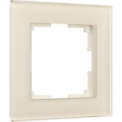 Рамка WERKEL на 1 пост молочный стекло - фото 16637536