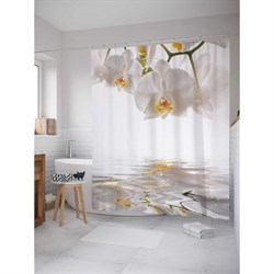 Шторка-занавеска для ванной JoyArty Цветы смотрят в будущее - фото 16639613