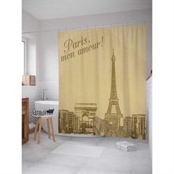 Шторка-занавеска для ванной JoyArty Париж моя любовь - фото 16639649