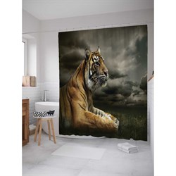 Шторка-занавеска для ванной JoyArty Мудрость тигра - фото 16639814