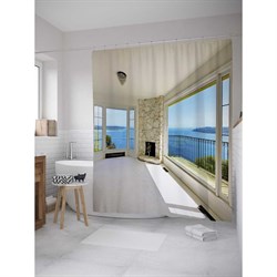 Шторка-занавеска для ванной JoyArty Вид из окон - фото 16639824