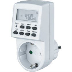 Электронный таймер-розетка Navigator NTR-E-S01-WH - фото 16660454