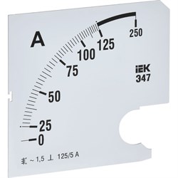 Сменная шкала к амперметру IEK э47 - фото 16663889