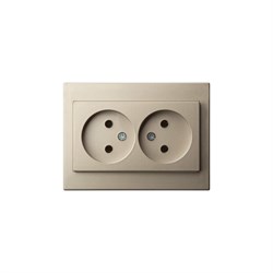 Двойная розетка LIREGUS Эпсилон IKL 16-109/409 E/Ch - фото 16665313