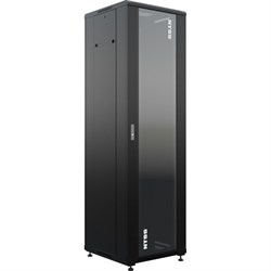 Напольный универсальный серверный шкаф NTSS NTSSR 42U 600x600мм, 4 профиля 19, двери стекло и сплошная металл, боковые стенки съемные, регулируе - фото 16672606