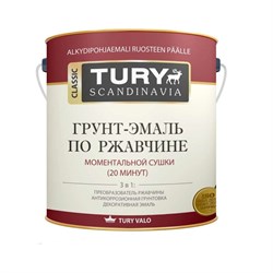 Молотковая грунт-эмаль по ржавчине TURY МС-102 - фото 16674564