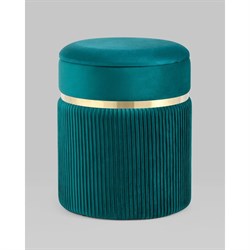 Пуф Стул Груп Миранда с ящиком, велюр бирюзовый - фото 16680993