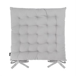 Подушка на стул Tkano коллекция Essential из хлопка серого цвета, 40x40 см - фото 16711853