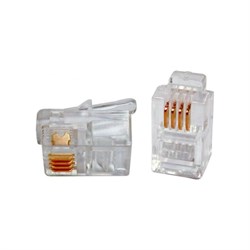 Коннектор для телефонного кабеля Retic CN-6P4C-U-TWCS/100 - фото 16717822