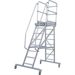Передвижная односторонняя лестница-подмости НОВАЯ ВЫСОТА NV 5510 - фото 16721799