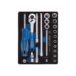 Ложемент для набора торцевых головок 1/4" с принадлежностями 2524MRV KING TONY 85252432B - фото 16722992